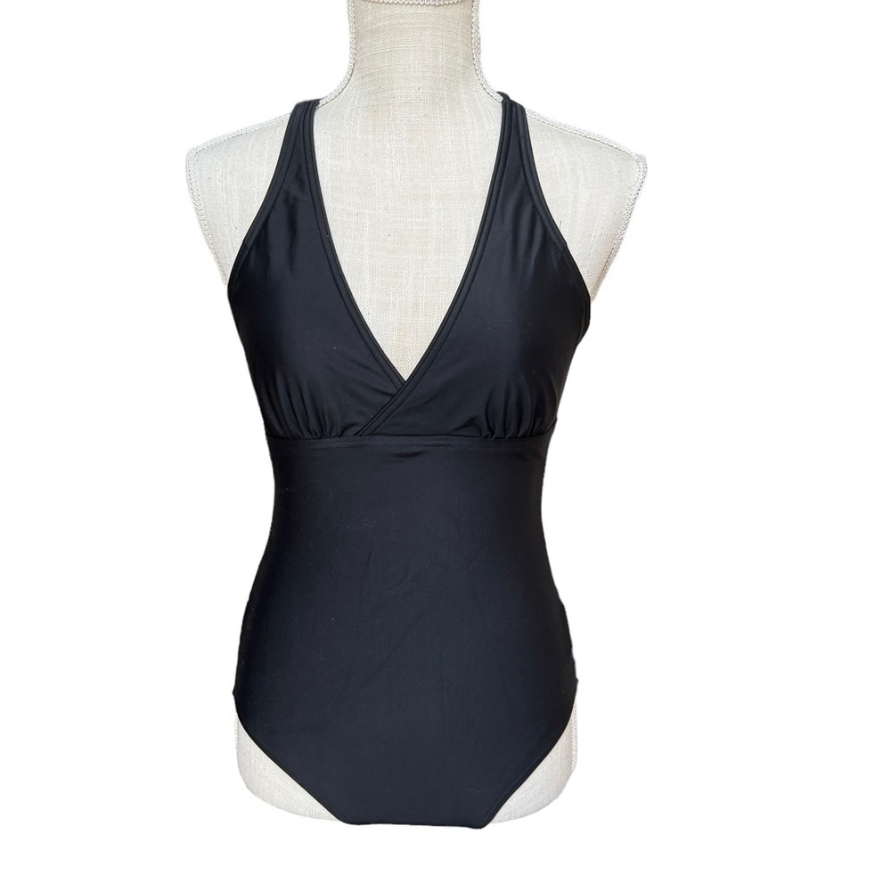 PrAna Womens Black One-Piece‎ Swimsuit with Lace Back Size M